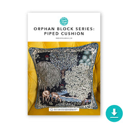 Orphan Block Challenge: Cushion with Piping: DIGITAL DOWNLOAD