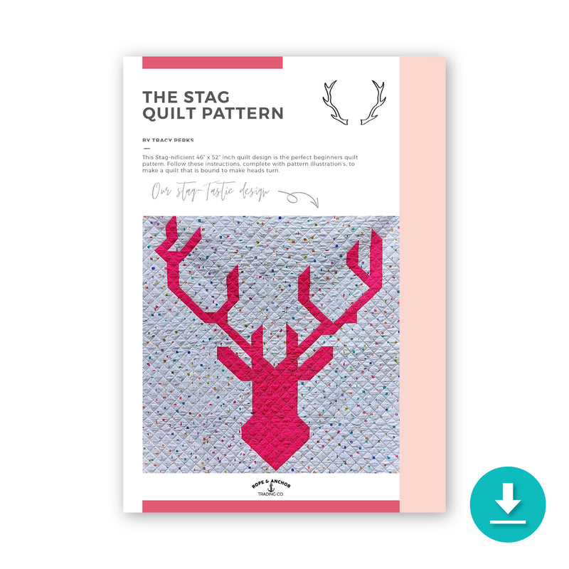 INSTRUCTIONS: Tracy Perks 'The Stag' Quilt: DIGITAL DOWNLOAD