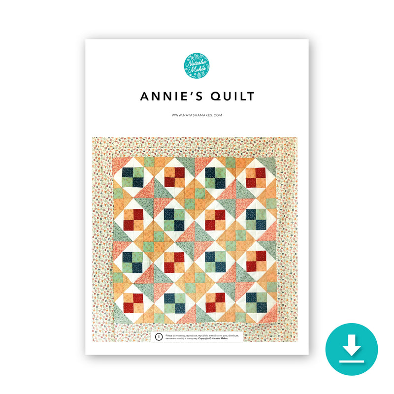 INSTRUCTIONS: Annie's Quilt: DIGITAL DOWNLOAD