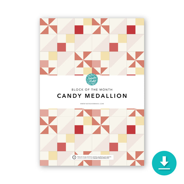 INSTRUCTIONS: Block of the Month 'Candy Medallion' Block 1: DIGITAL DOWNLOAD