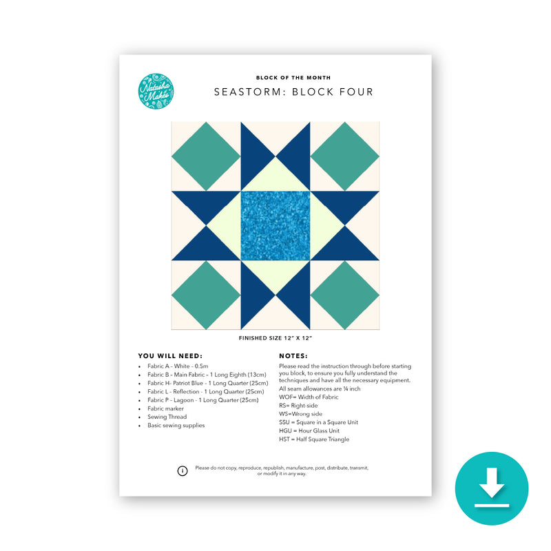 Block of the Month: Seastorm Block 4 Digital Instructions