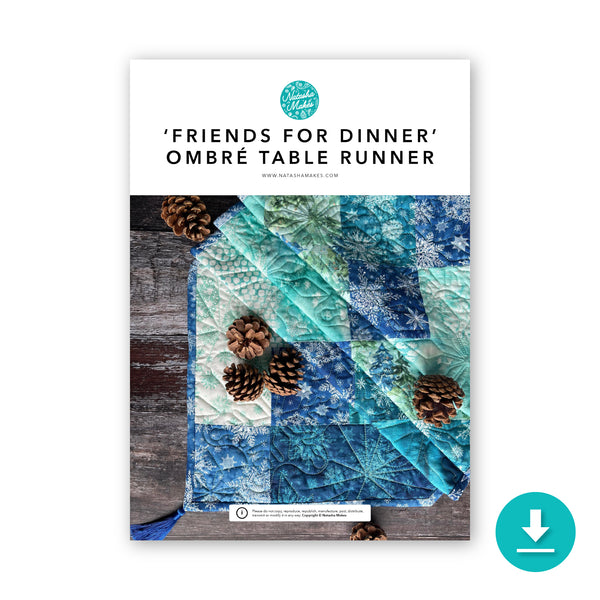 INSTRUCTIONS: ‘Friends For Dinner’ Ombré Friendship Braid Table Runner: DIGITAL VERSION