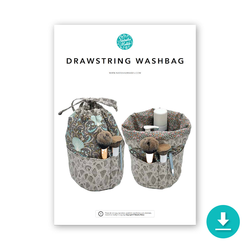 INSTRUCTIONS: Drawstring Washbag: DIGITAL DOWNLOAD