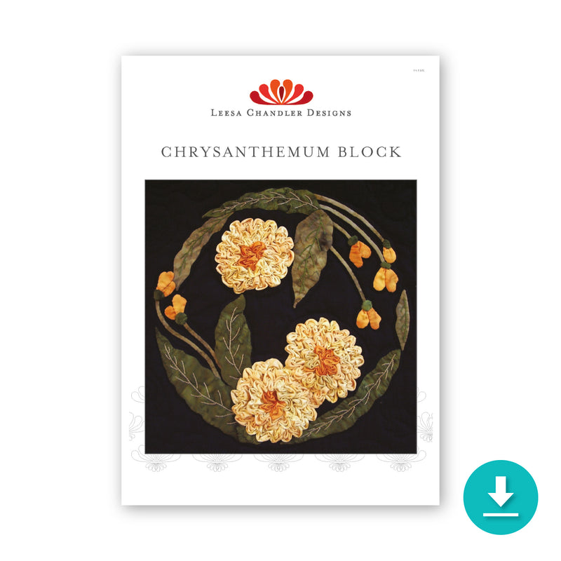 INSTRUCTIONS: Leesa Chandler: Oriental Baltimore BLOCK 6 'Chrysanthemum': DIGITAL VERSION