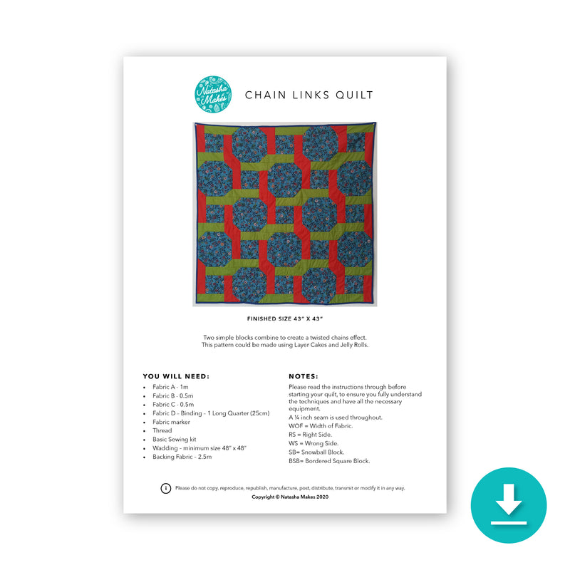 Chain Links Quilt - Digital Instructions