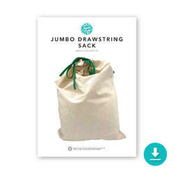 INSTRUCTIONS: Jumbo Drawstring Sack: DIGITAL DOWNLOAD