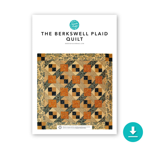 INSTRUCTIONS: Berkswell Plaid Quilt: DIGITAL DOWNLOAD