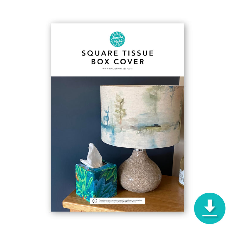 INSTRUCTIONS: Square Tissue Box Cover: DIGITAL DOWNLOAD