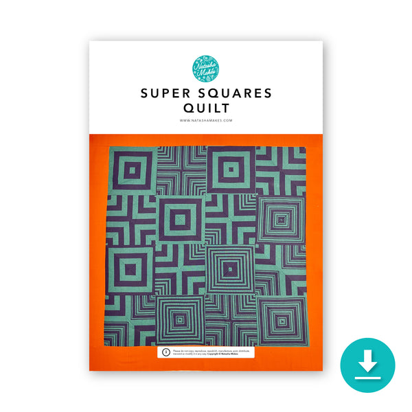 INSTRUCTIONS: Super Squares Lap Quilt: DIGITAL VERSION