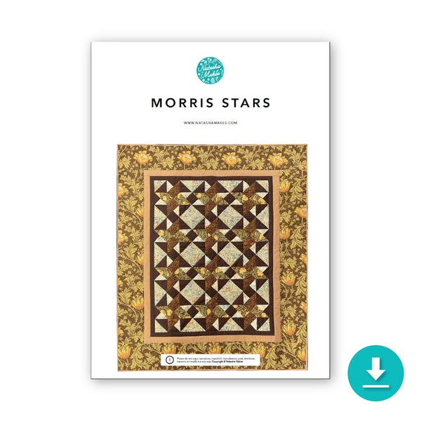 INSTRUCTIONS: 'Morris Stars' Quilt: DIGITAL DOWNLOAD