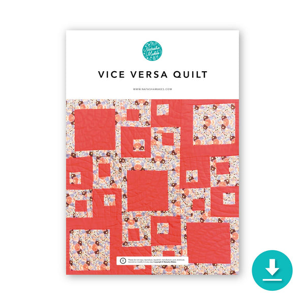 INSTRUCTIONS: 'Vice Versa' A Half Metre Heaven Quilt: DIGITAL DOWNLOAD