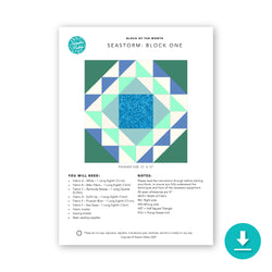 Block of the Month: Seastorm Block One Digital Instructions