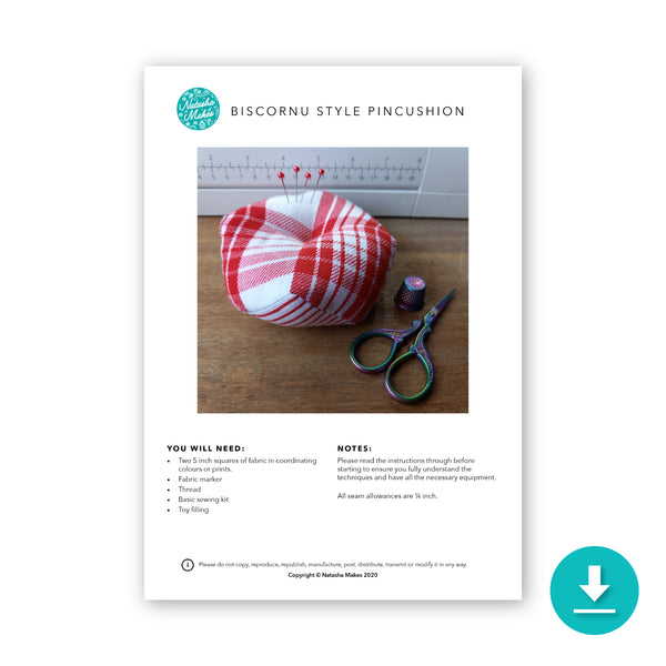 Biscornu Style Pincushion: Digital Instructions