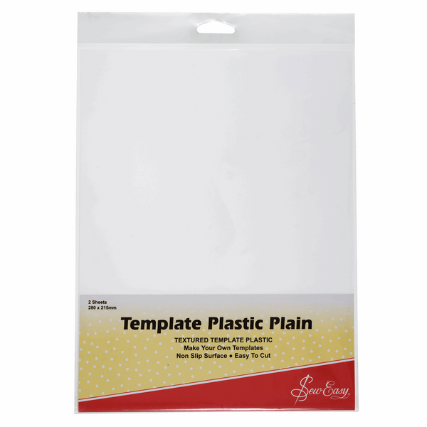 Sew Easy Template Plastic: Plain 2 x A4 sheets