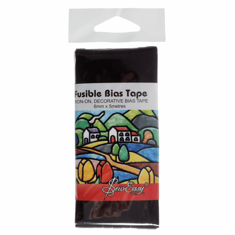 Sew Easy: Fusible Bias Tape: 5m x 6mm: Black