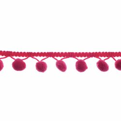 Pom Pom Trim: 20mm: Cerise: By the 1/2m