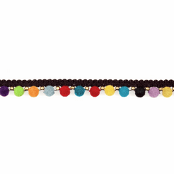 Pom Pom Trim: 12mm: Multi: by the 1/2m