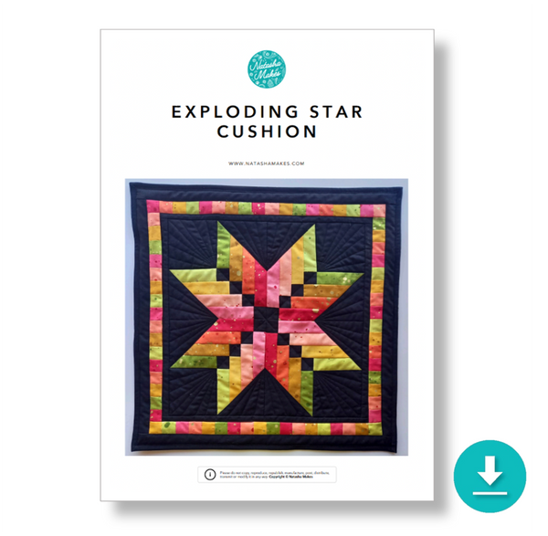INSTRUCTIONS: 'Exploding Star' Cushion Pattern: DIGITAL DOWNLOAD
