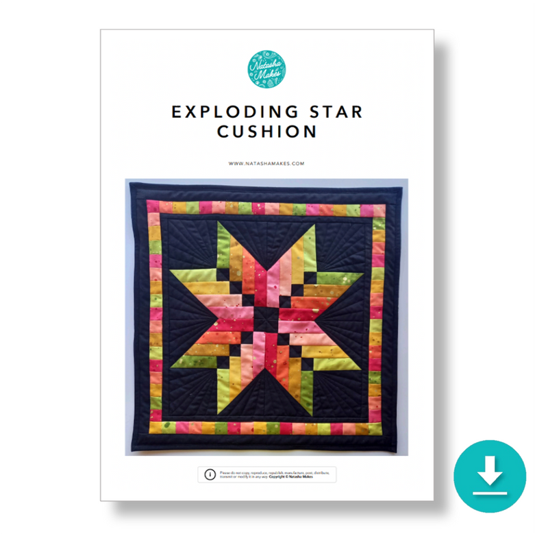INSTRUCTIONS: 'Exploding Star' Cushion Pattern: DIGITAL DOWNLOAD ...