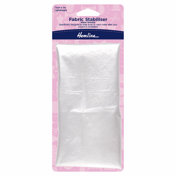 HEMLINE: Fabric Stabiliser: Water Soluble - 73 x 100cm
