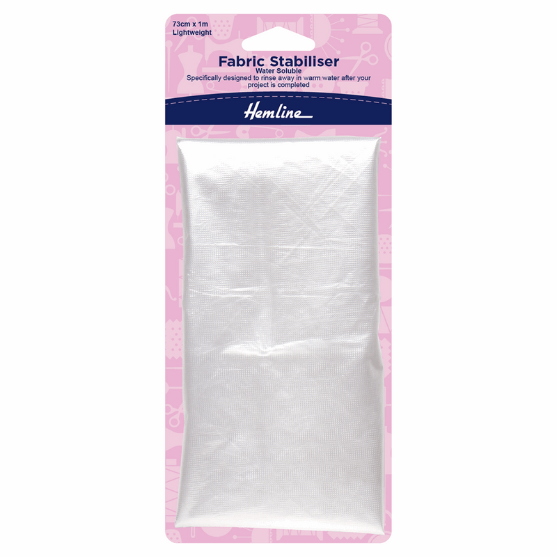 HEMLINE: Fabric Stabiliser: Water Soluble - 73 x 100cm