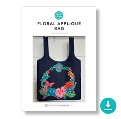 INSTRUCTIONS: Floral Appliqué Bag: DIGITAL DOWNLOAD