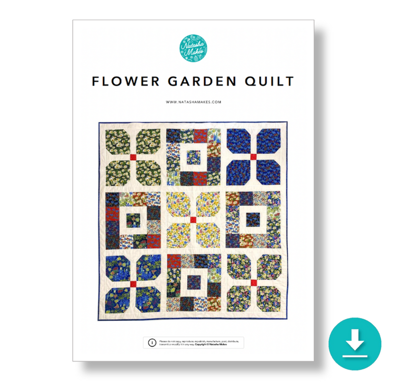 INSTRUCTIONS: 'Flower Garden' Quilt: DIGITAL DOWNLOAD