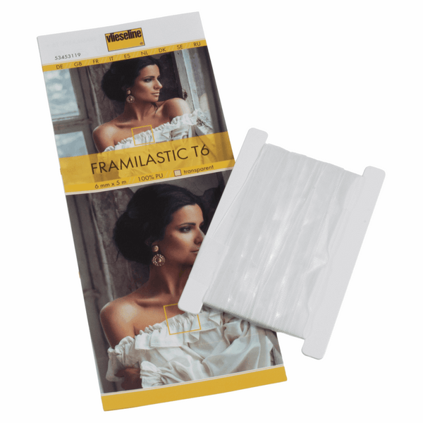 VLIESELINE Framilastic T6 Elastic Tape: Transparent: 6mm x 5m