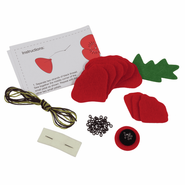 Trimits: 'Make Your Own' Felt Kit: Poppy Brooch