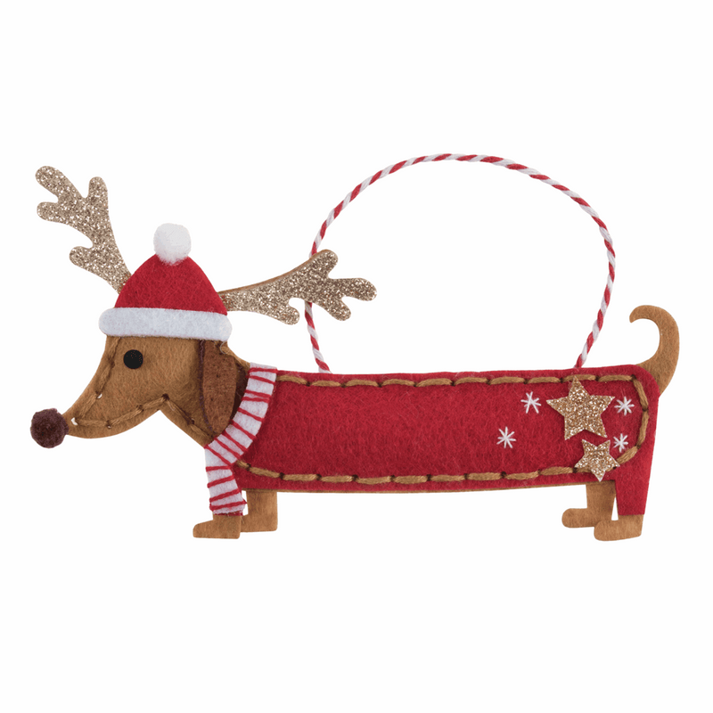 Trimits: 'Make Your Own' Felt Kit: Festive Dachshund