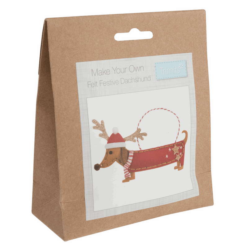 Trimits: 'Make Your Own' Felt Kit: Festive Dachshund