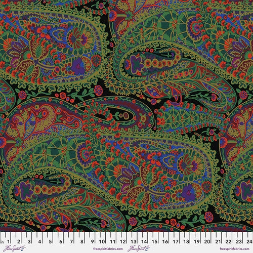 Kaffe Fassett Collective | August 2022: 'Paisley Jungle' Moss GP60.MOSS: by the 1/2m