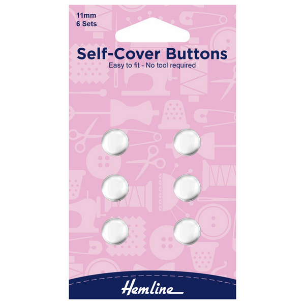 HEMLINE: Self-Cover Buttons: Metal Top: 11mm