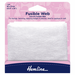 HEMLINE: Fusible Web: 58cm x 50cm