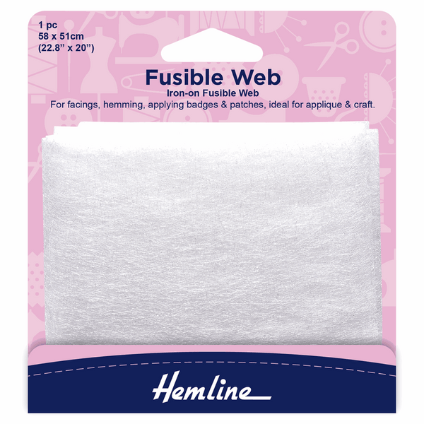 HEMLINE: Fusible Web: 58cm x 50cm