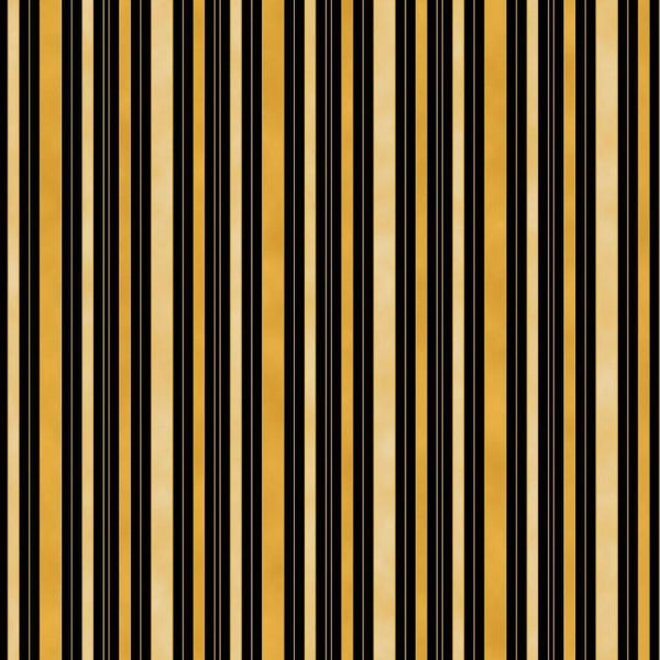 Leesa Chandler | Hampton Stripe in Black Gold Cream 0011 7: by the 1/2m
