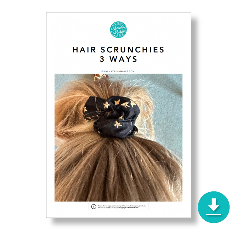 INSTRUCTIONS: Hair Scrunchies 3 Ways: DIGITAL DOWNLOAD