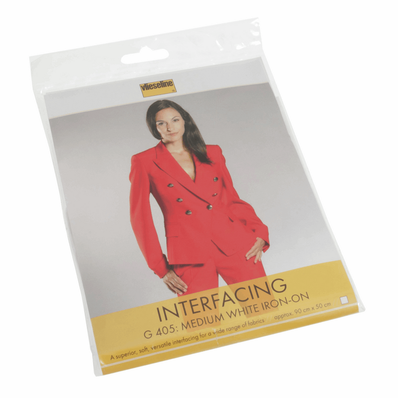 VLIESELINE G 405 Medium Iron-On Interfacing: 90 x 50cm: White