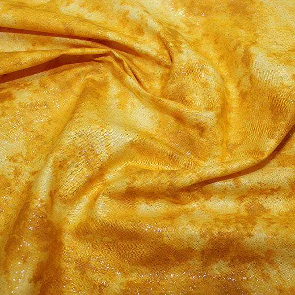 Sparkle Blender Cotton Fabric: Gold: by the 1/2m