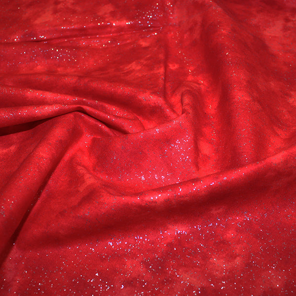 Sparkle Blender Cotton Fabric: Ruby Red: by the 1/2m
