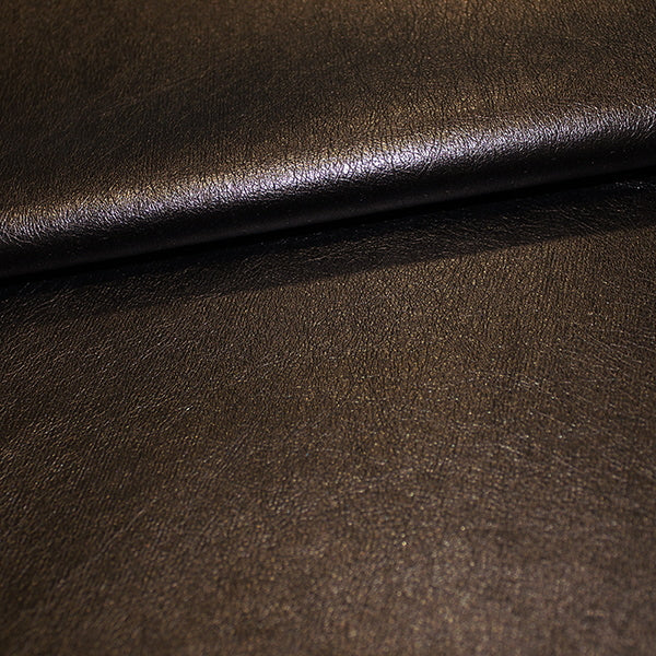 Faux Leather / Leatherlook PU in DARK BROWN: by the 1/2m