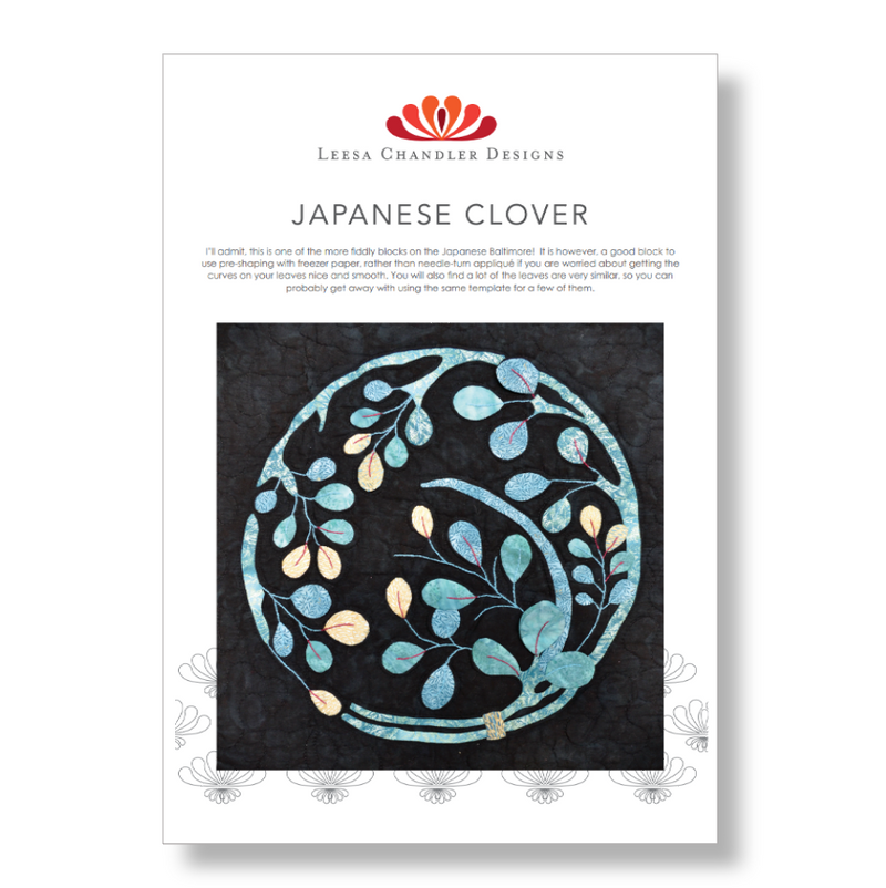 INSTRUCTIONS: Leesa Chandler | JAPANESE Baltimore BLOCK 7 'Clover': PRINTED VERSION