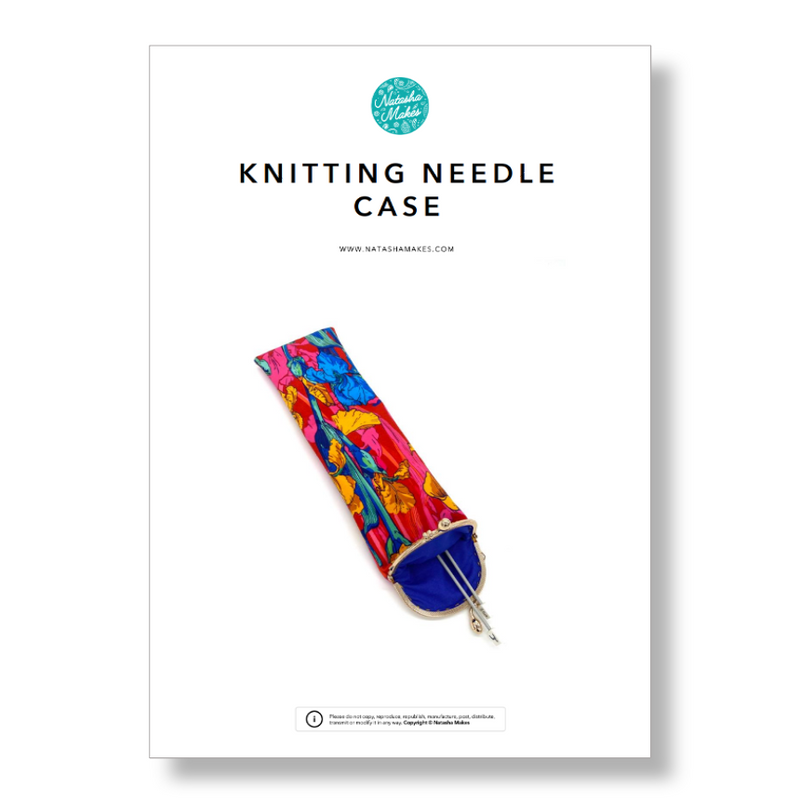 INSTRUCTIONS: Knitting Needle Case: PRINTED VERSION