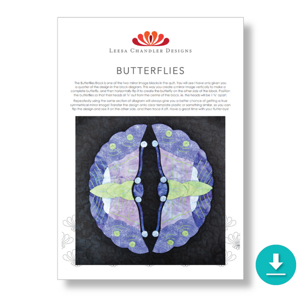 INSTRUCTIONS: Leesa Chandler | JAPANESE Baltimore BLOCK 2 'Butterflies': DIGITAL DOWNLOAD