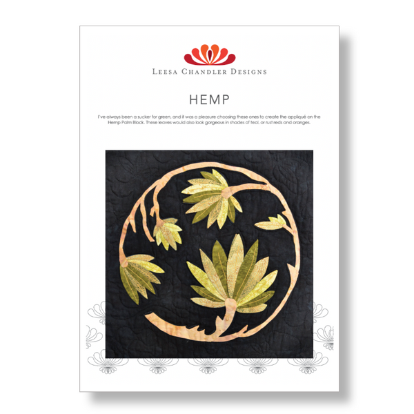 INSTRUCTIONS: Leesa Chandler | JAPANESE Baltimore BLOCK 3 'Hemp': PRINTED VERSION