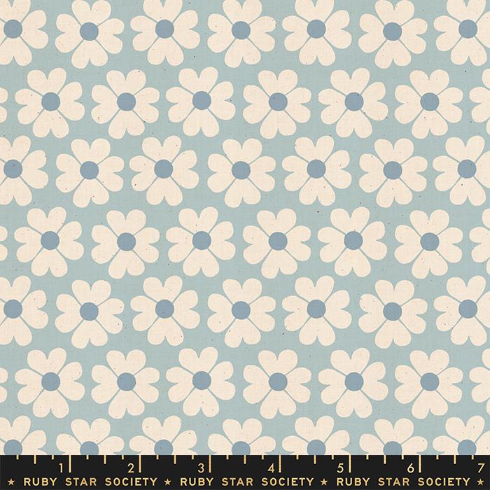 Jen Hewett of Ruby Star Society for Moda | Unruly Nature 'Heart Flowers' Polar 6011 19: by the 1/2m