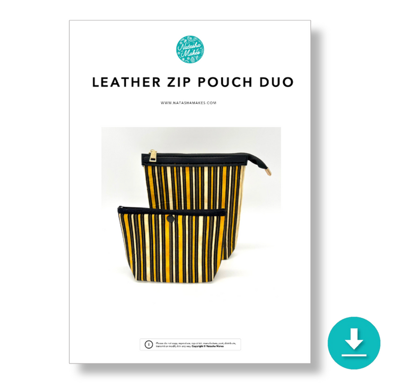 INSTRUCTIONS: Leather Zip Pouch Duo: DIGITAL DOWNLOAD