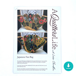 INSTRUCTIONS: Leesa Chandler Pattern: 'Japanese Fan Bag': DIGITAL DOWNLOAD