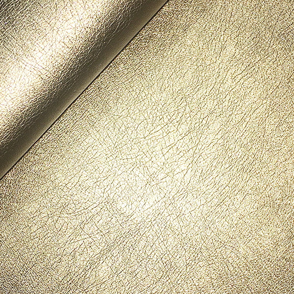 Faux Leather /  Leatherlook PU: Light Gold: by the 1/2m