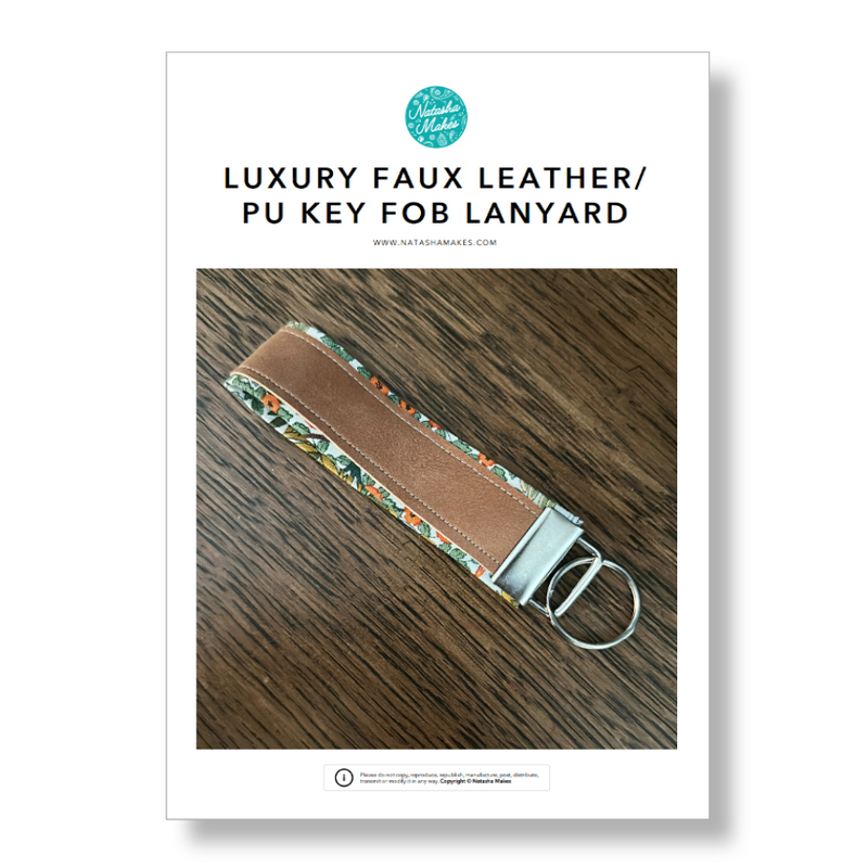 INSTRUCTIONS: Luxury Faux Leather or PU Key Fob Lanyard: PRINTED VERSION